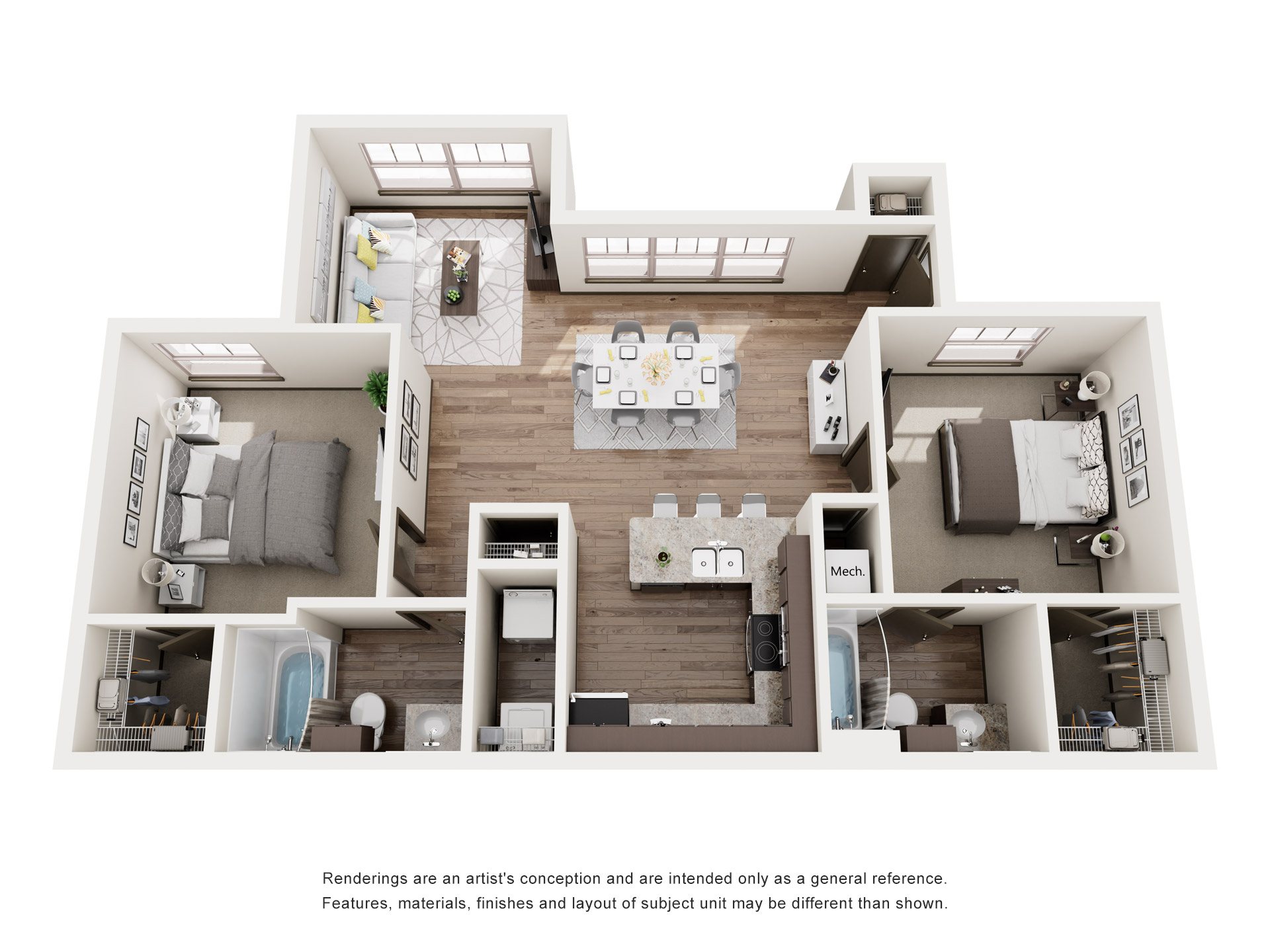 B2_TwoBedroom floor plan